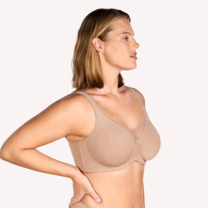 Cooling Full Natural Nude Unlined Minimizer Bra
