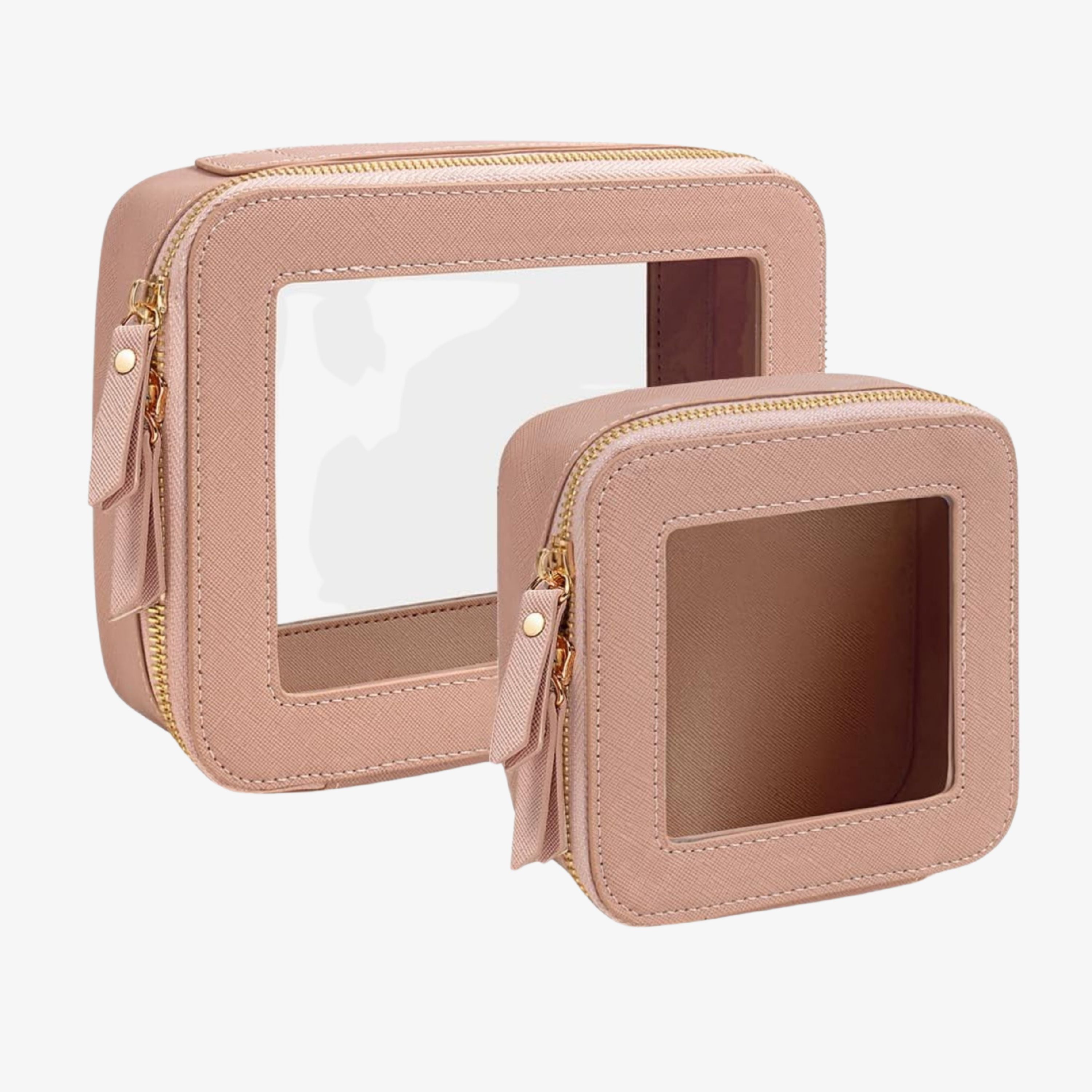 Clear Makeup Bag Organizer Set