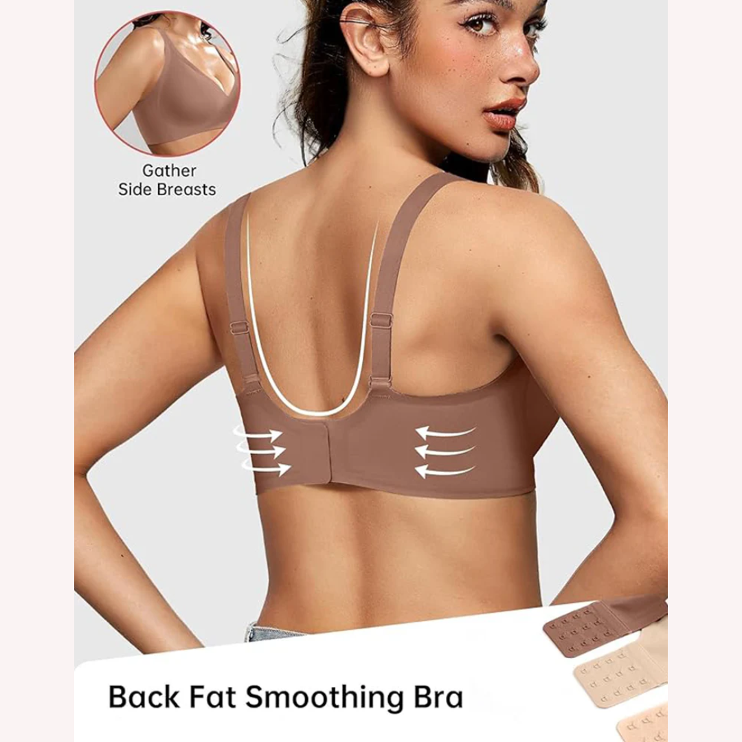 Jelly Seamless Deep V Push-Up Wireless Bra