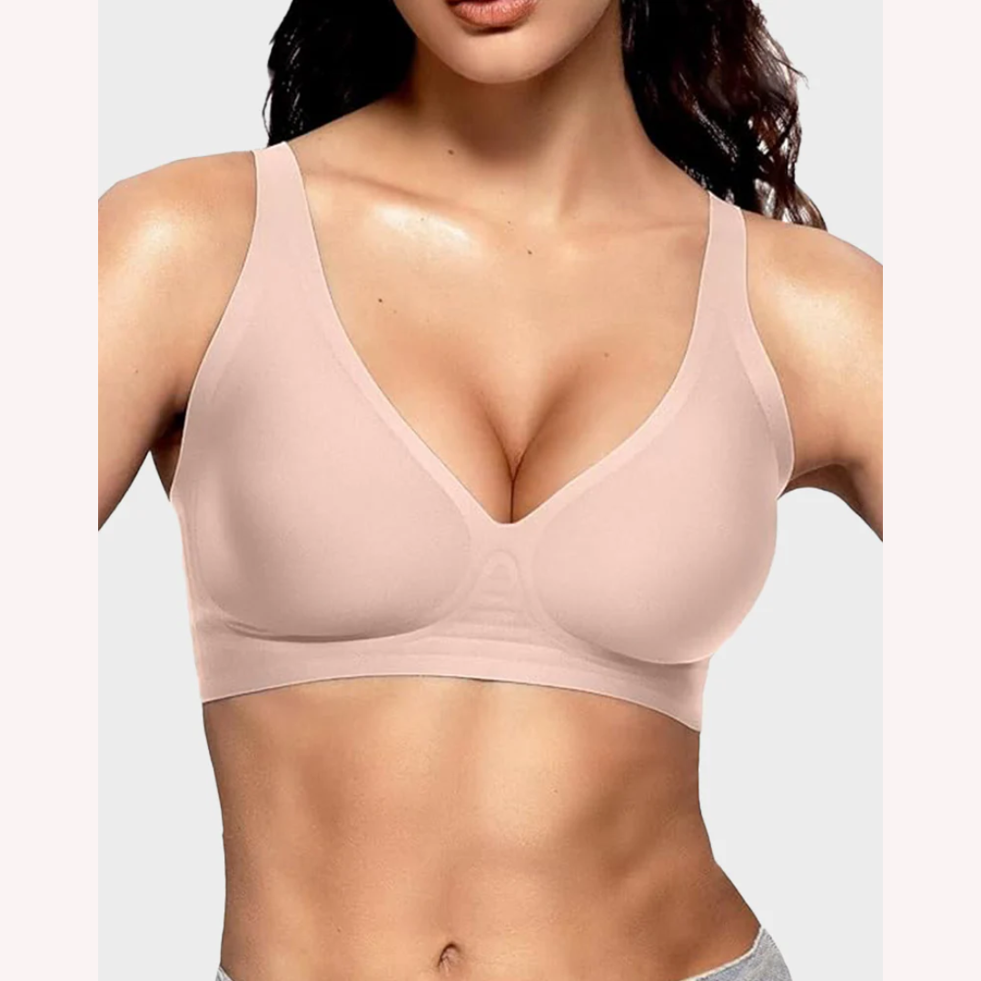 Jelly Seamless Deep V Push-Up Wireless Bra