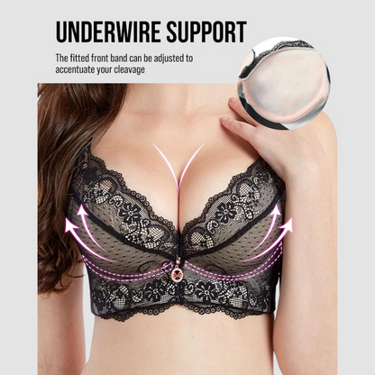 Lace Underwire Padded Push Up Bra