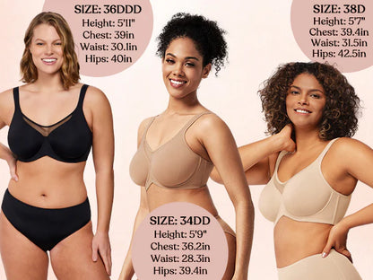 Cooling Full Natural Nude Unlined Minimizer Bra