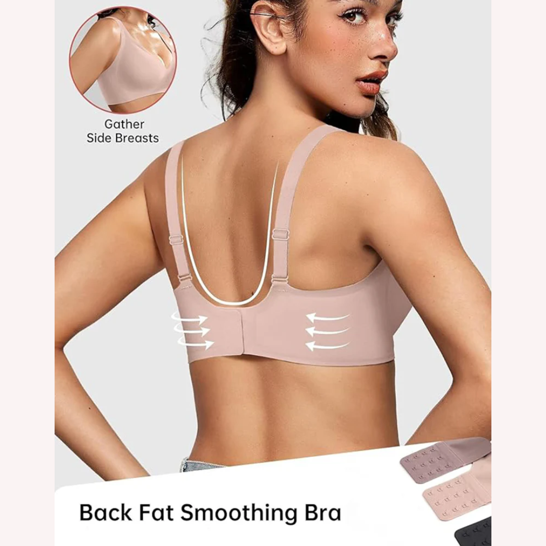 Jelly Seamless Deep V Push-Up Wireless Bra