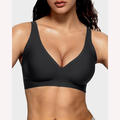 Jelly Seamless Deep V Push-Up Wireless Bra