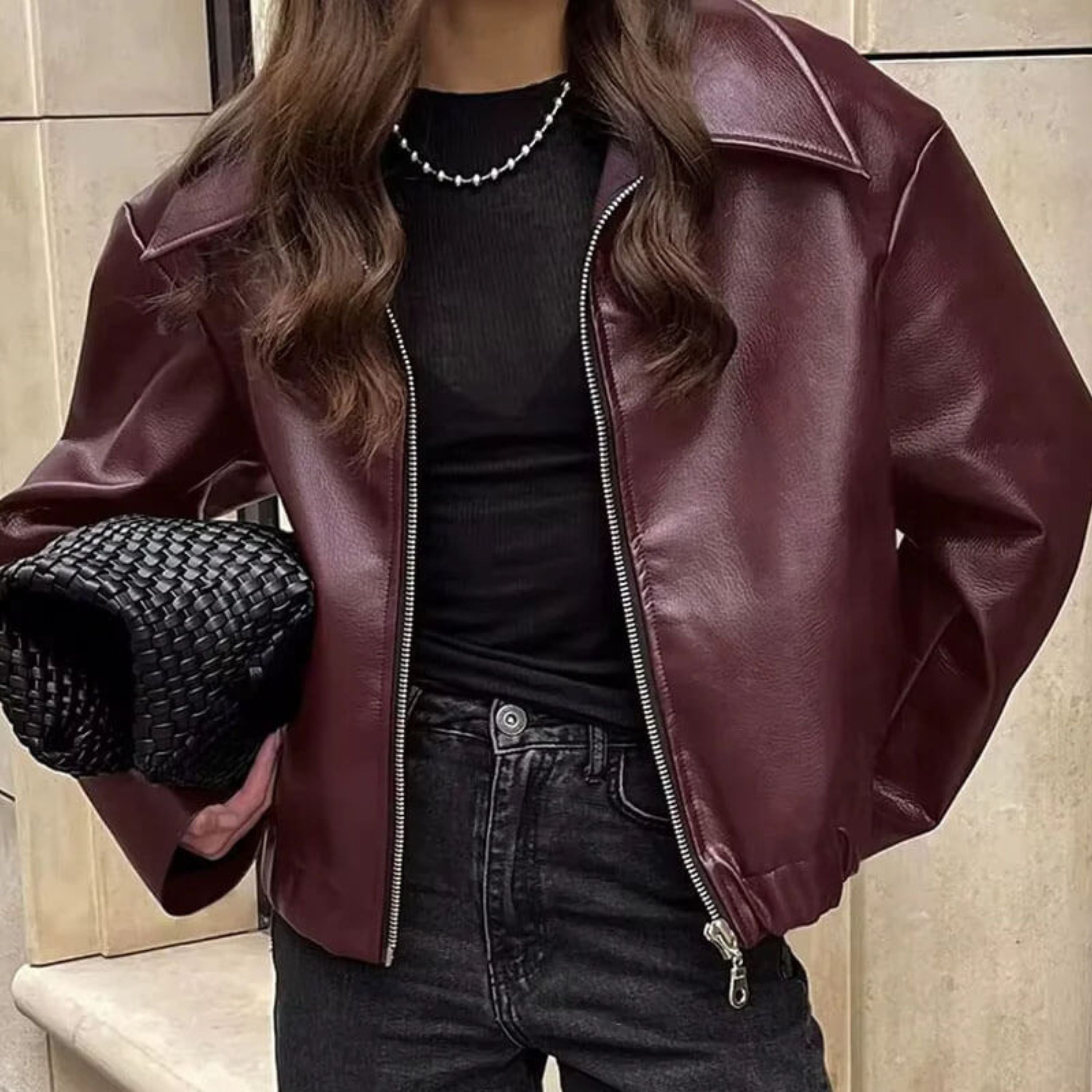 Orvessa leather Jacket