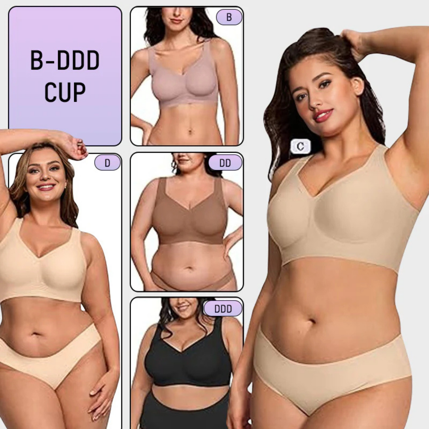 Comfortable Wireless Full Coverage Jelly Smoothing Bra