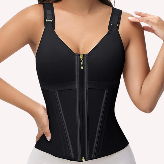 Double-Layer Tummy Control Waist Shaper Girdle With Bra