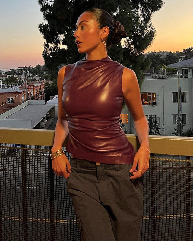 Luxe Leder Top