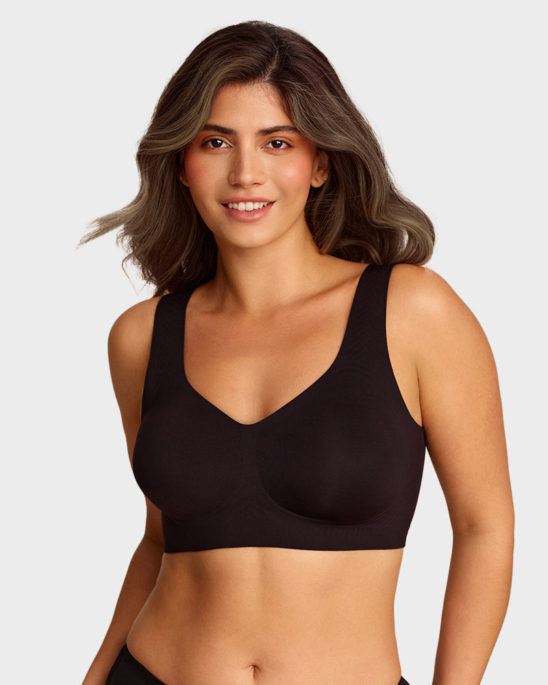 Viveane Lifting Wire-Free Jelly Bra in Black