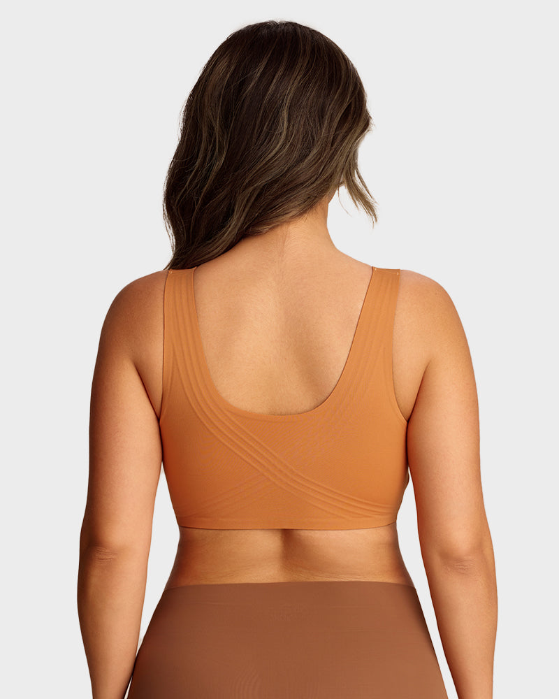 Viveane Lifting Wire-Free Jelly Bra in Caramel