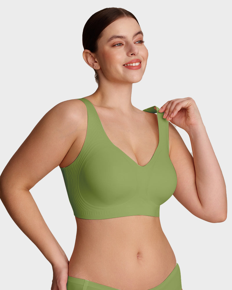 Viveane Lifting Wire-Free Jelly Bra in Green