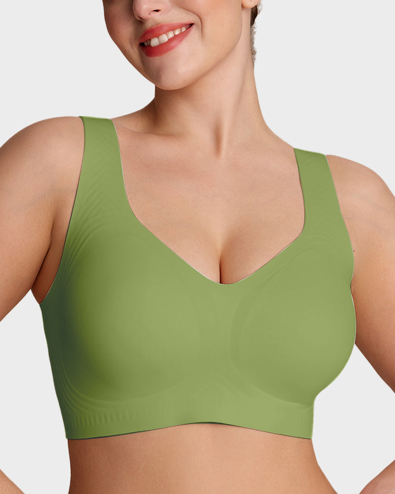 Viveane Lifting Wire-Free Jelly Bra in Green