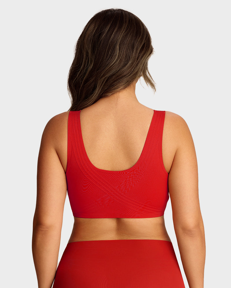 Viveane Lifting Wire-Free Jelly Bra in Red