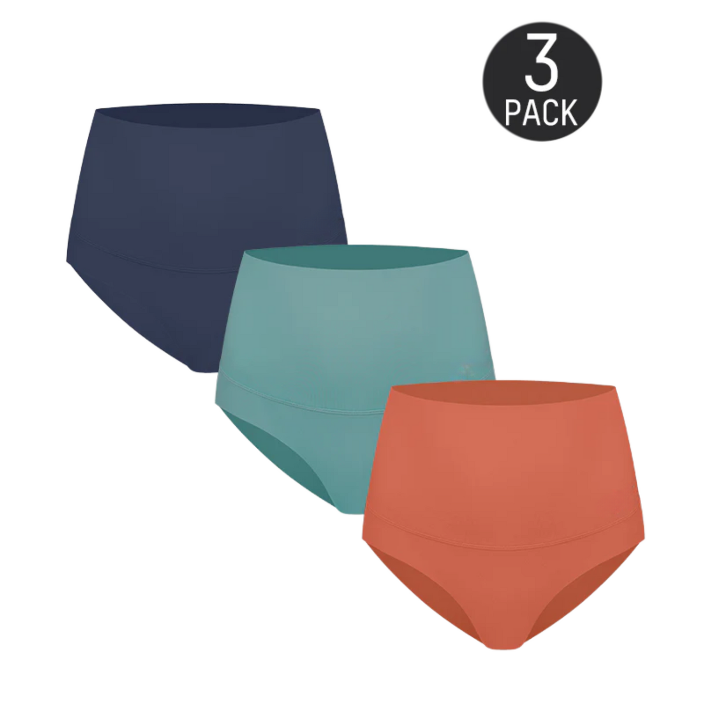 3-Pack High Waisted Tummy Control Briefs