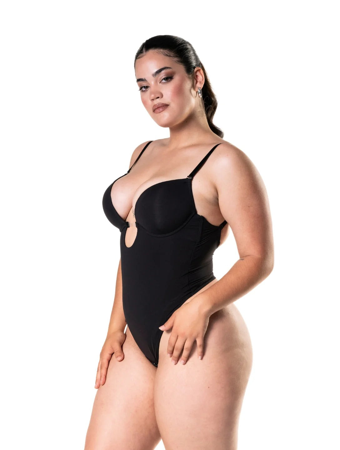 Plunge Shapewear String Bodysuit