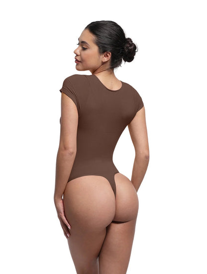 V-Neck Sculpting Tee Bodysuit