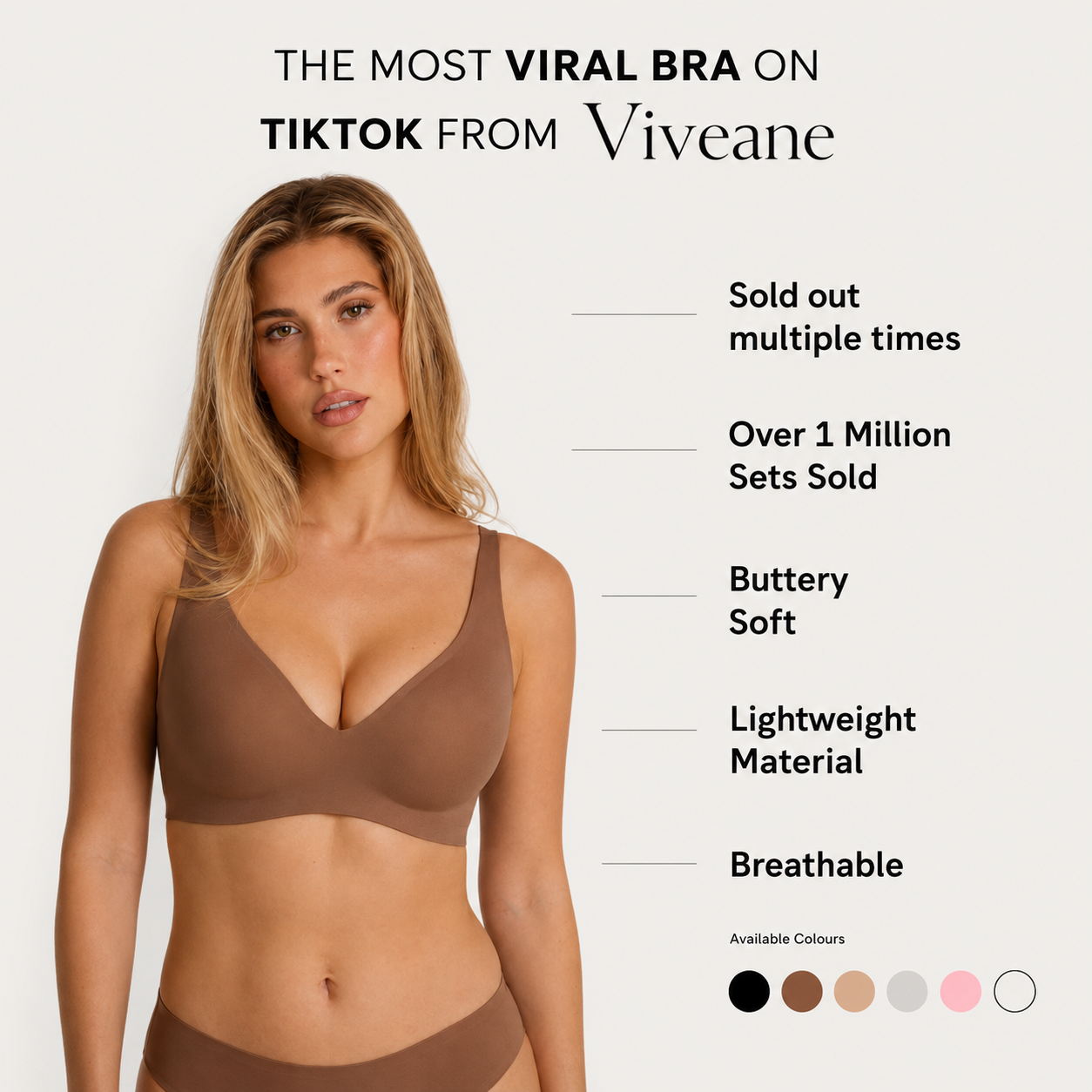 Seamless Deep-V Wireless Push-Up Bra