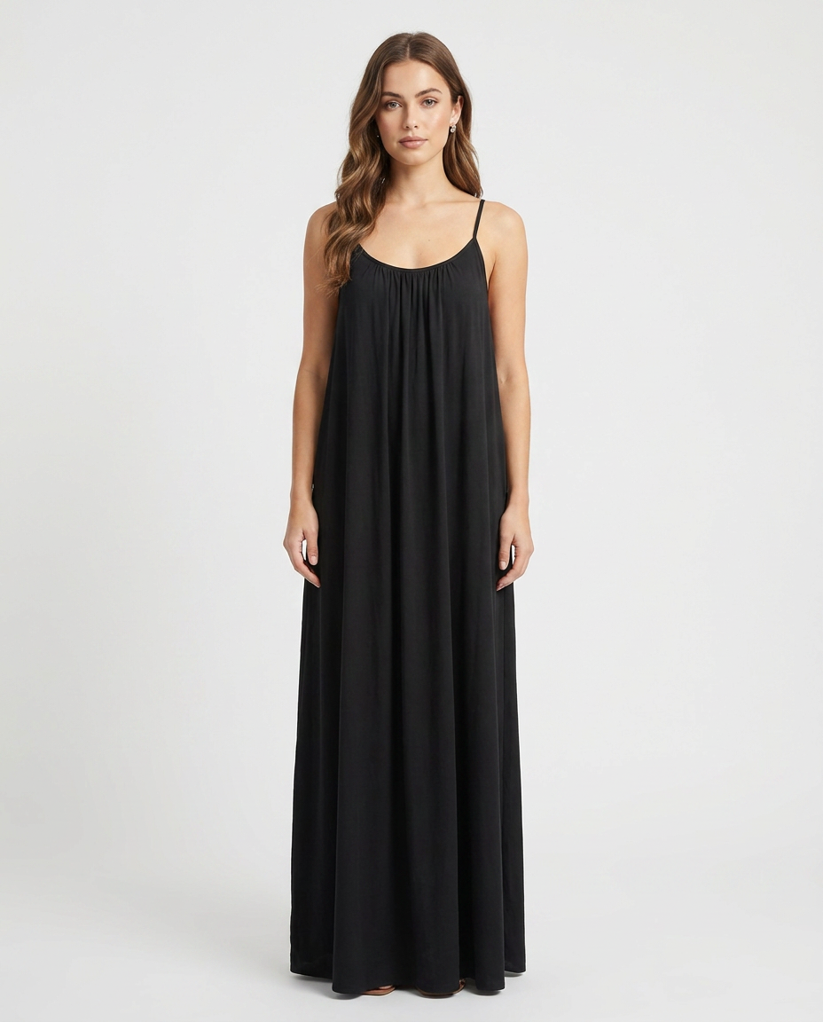 Women's Solid Color Backless Cami Dress