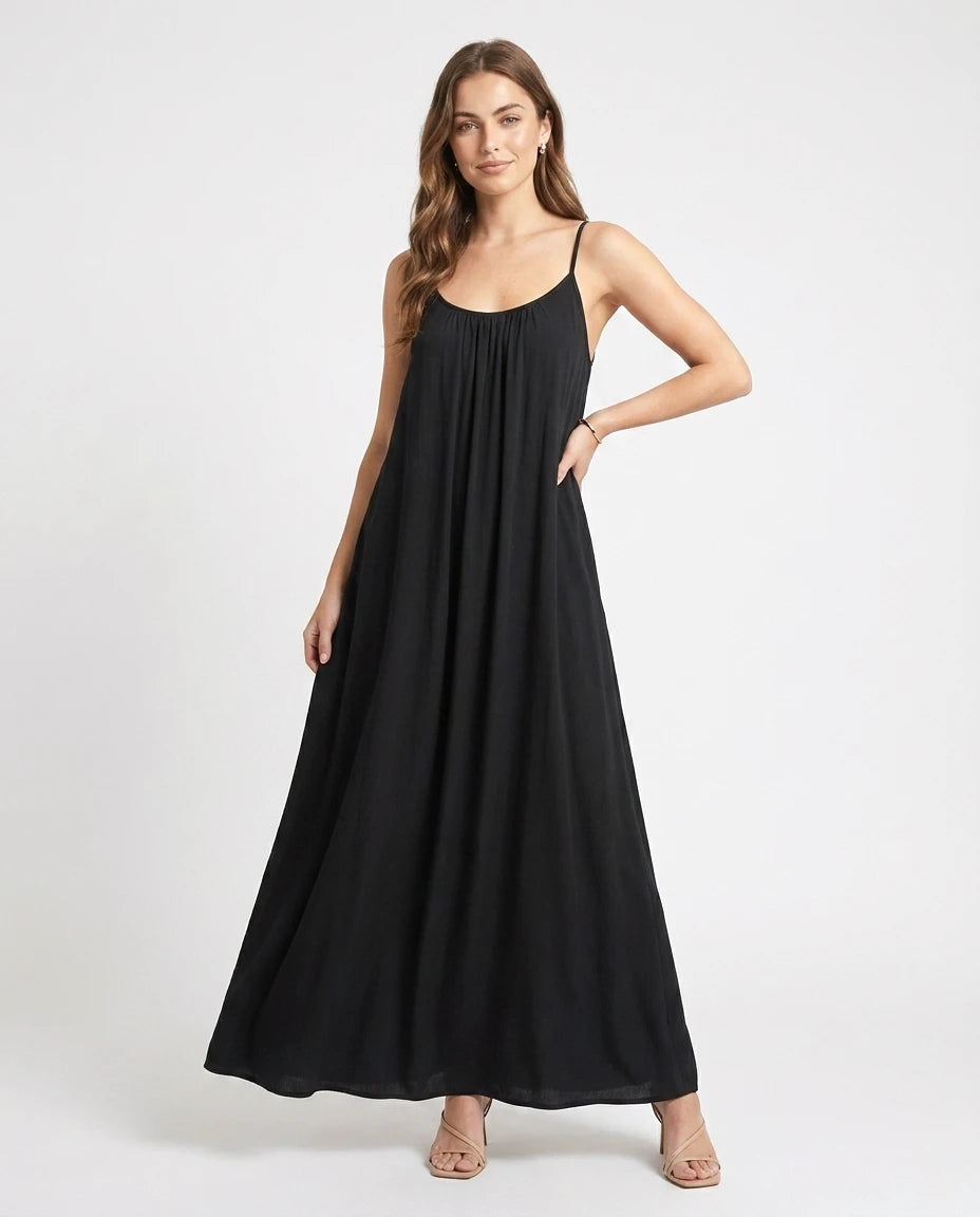 Einfarbiges, Rückfreies Cami-Kleid