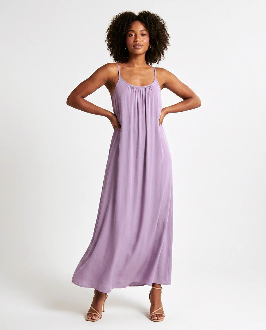 Viveane Cami Dress in Purple