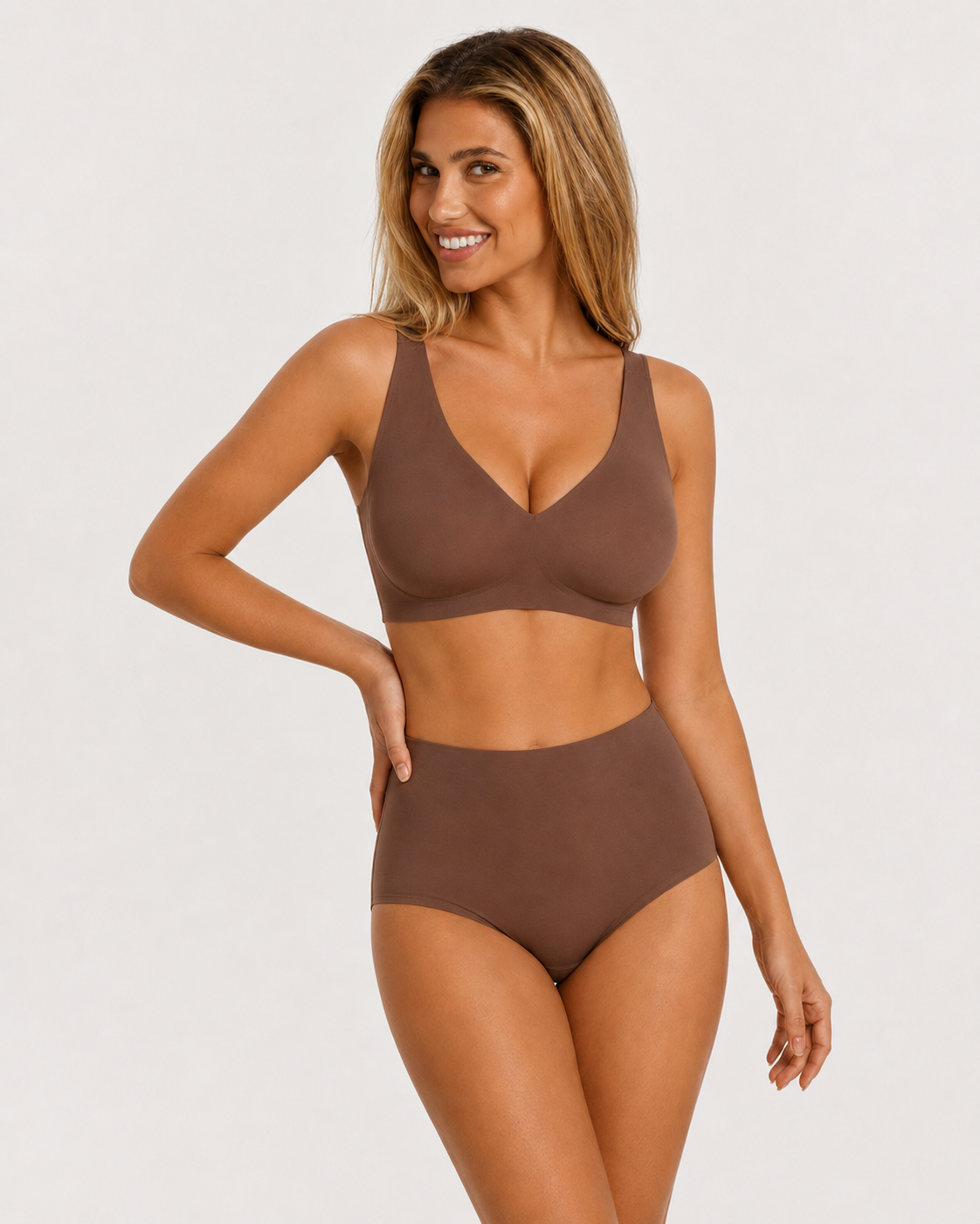 Seamless Deep-V Wireless Push-Up Bra