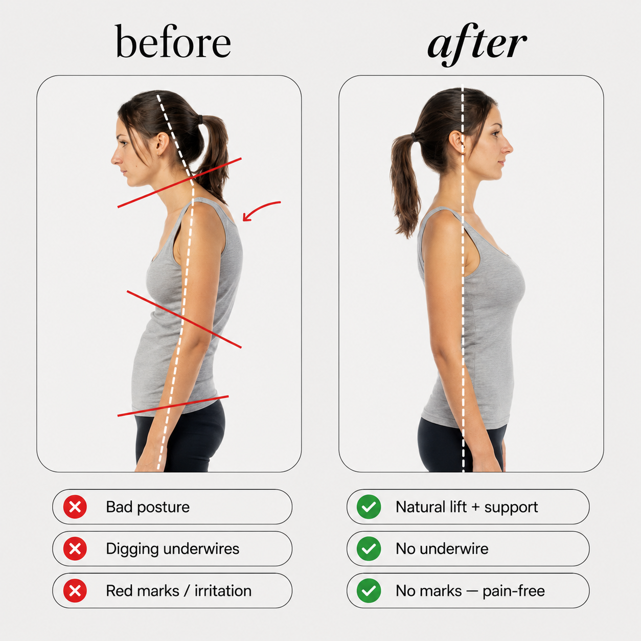 Seamless Deep-V Wireless Push-Up Bra