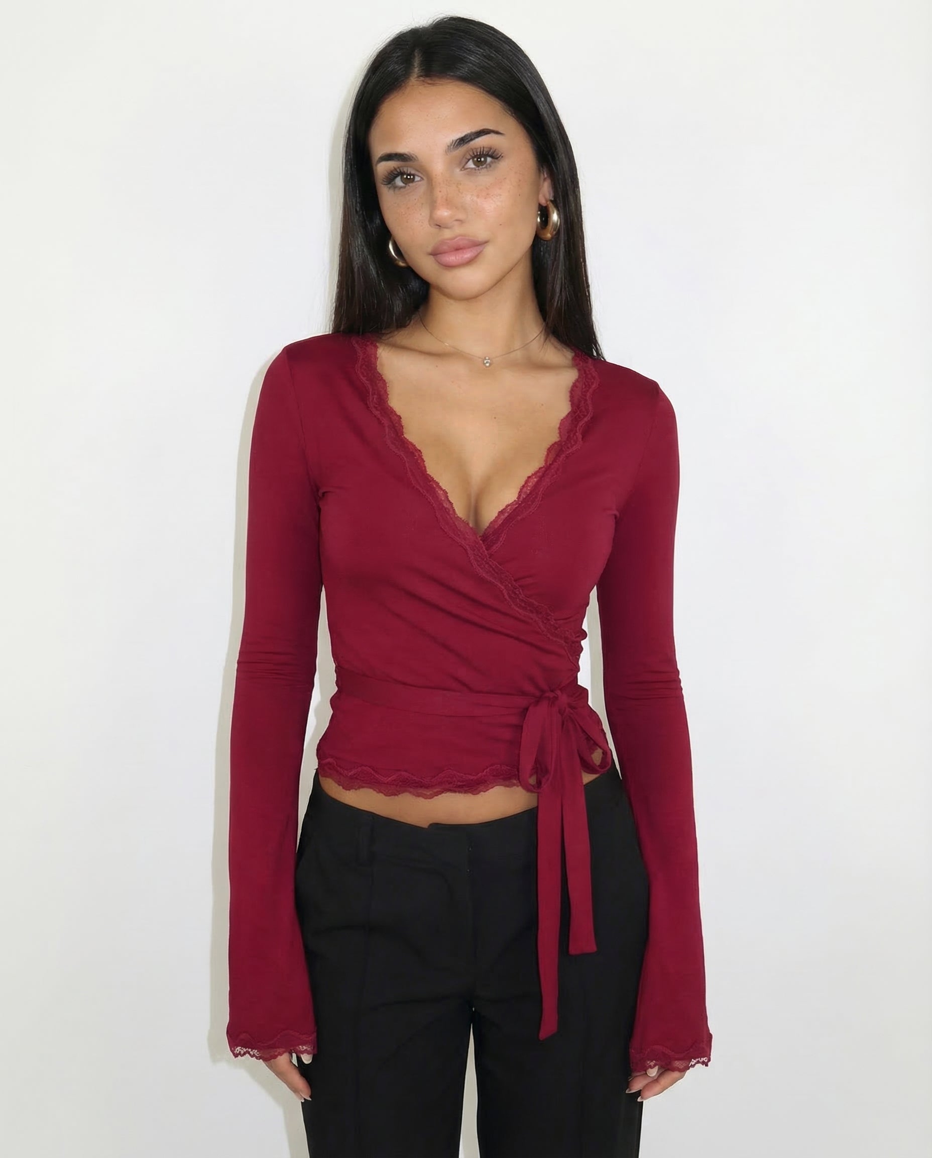 Lace Wrap Top