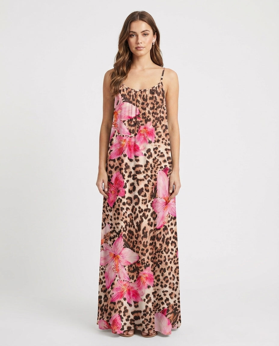 Women's Solid Color Backless Cami Dress